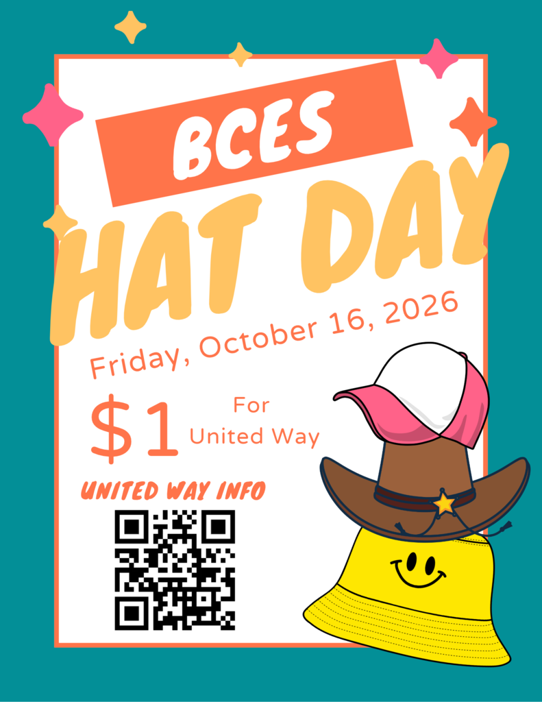 Poster for Hat Day on Friday, October 16, 2026. Features a hat with a smiley face and QR code.