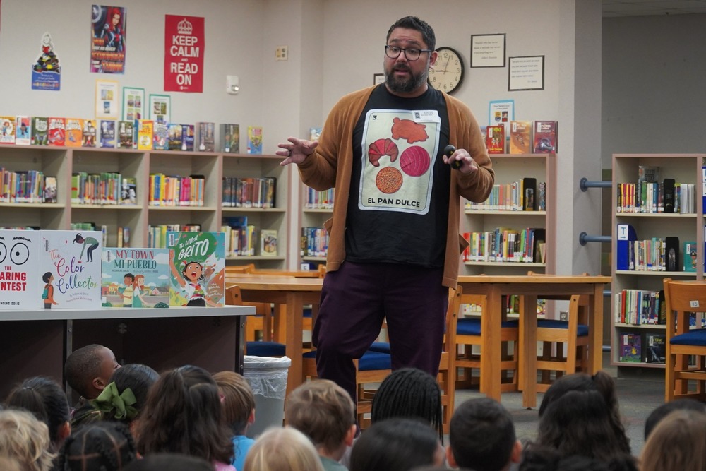 Award Winning Author Visits With Bryan ISD Elementary Students For