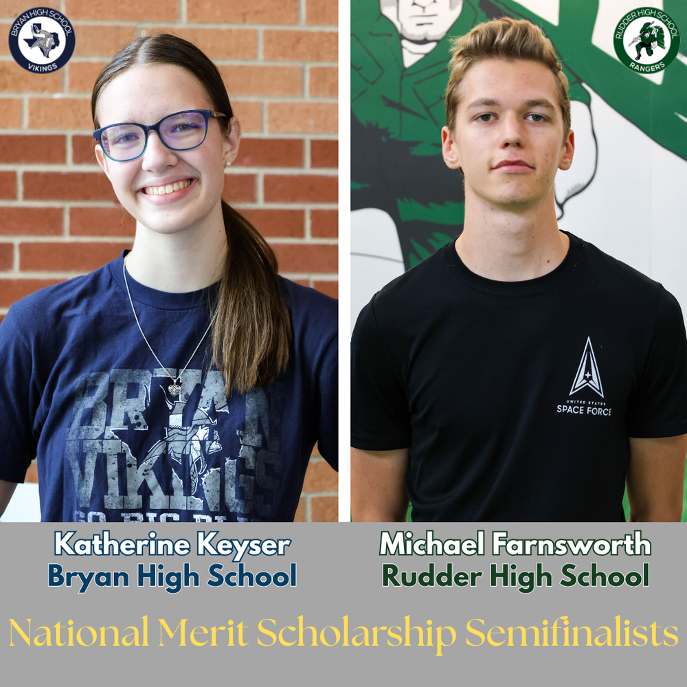 Katherine Keyser and Michael Farnsworth as National Merit Semifinalists
