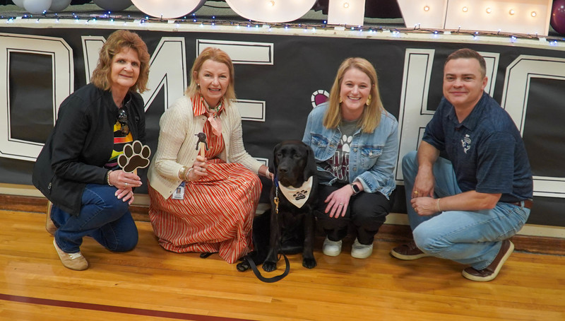 June, The Comfort Dog With School Staff