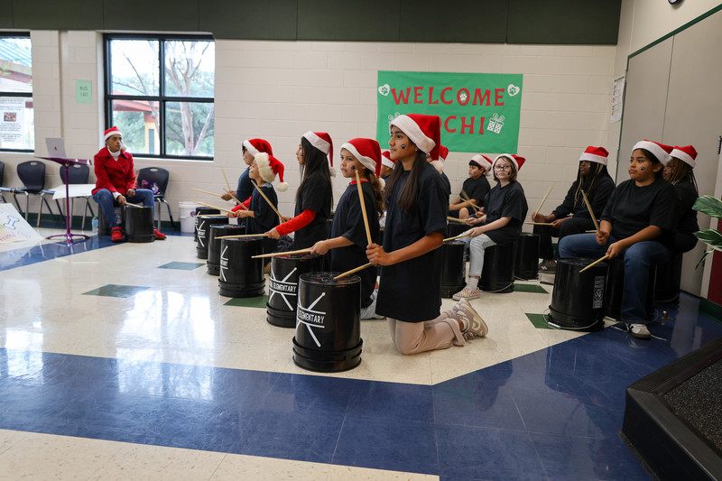 Students performing at Neal Elementary.