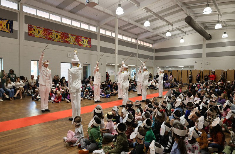 Ross Volunteers introduce Rhys with a sabre presentation.