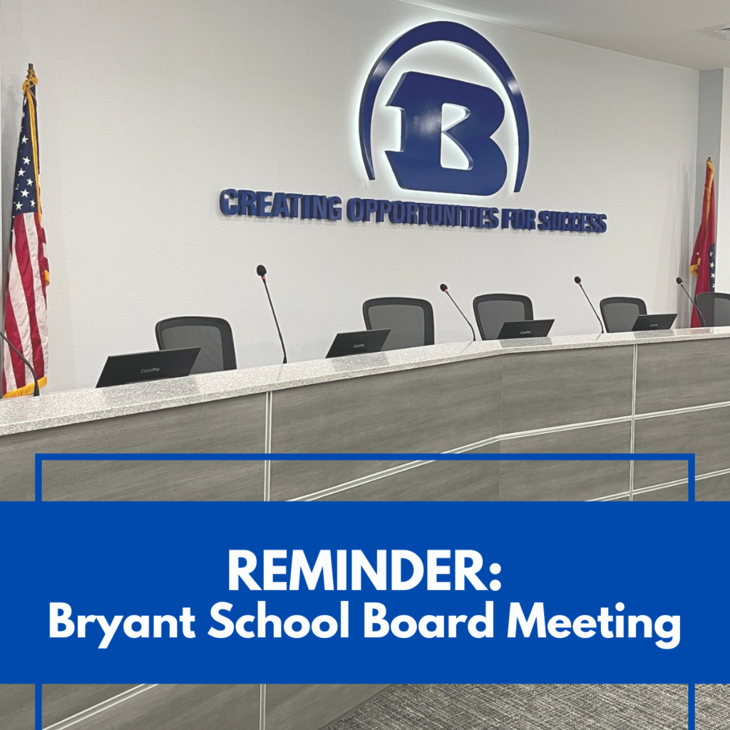 Reminder: School Board Meeting