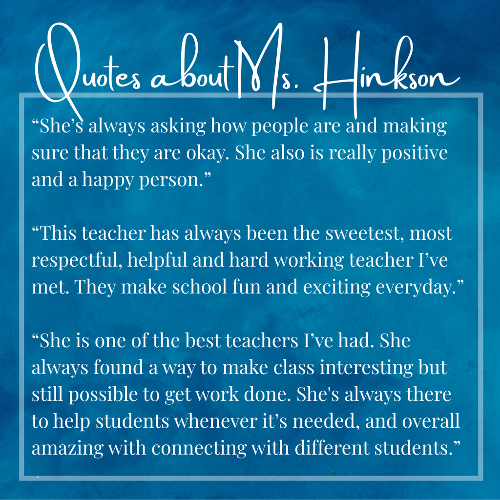 Quotes about Ms. HInkson