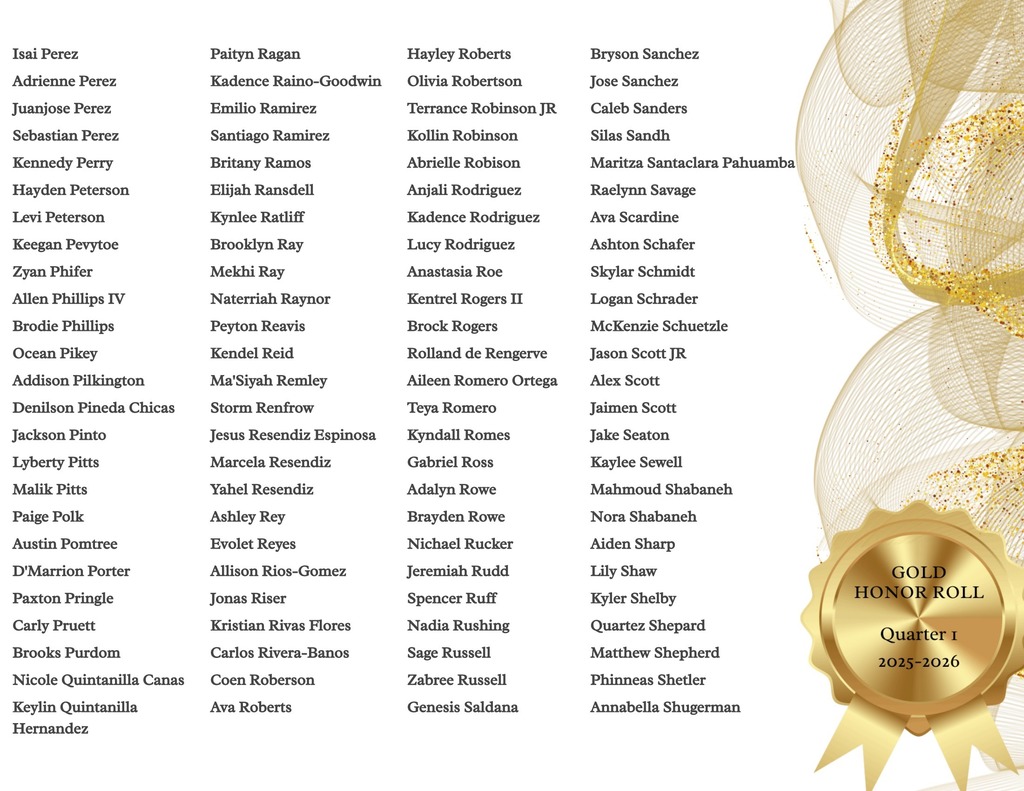 Gold Honor Roll