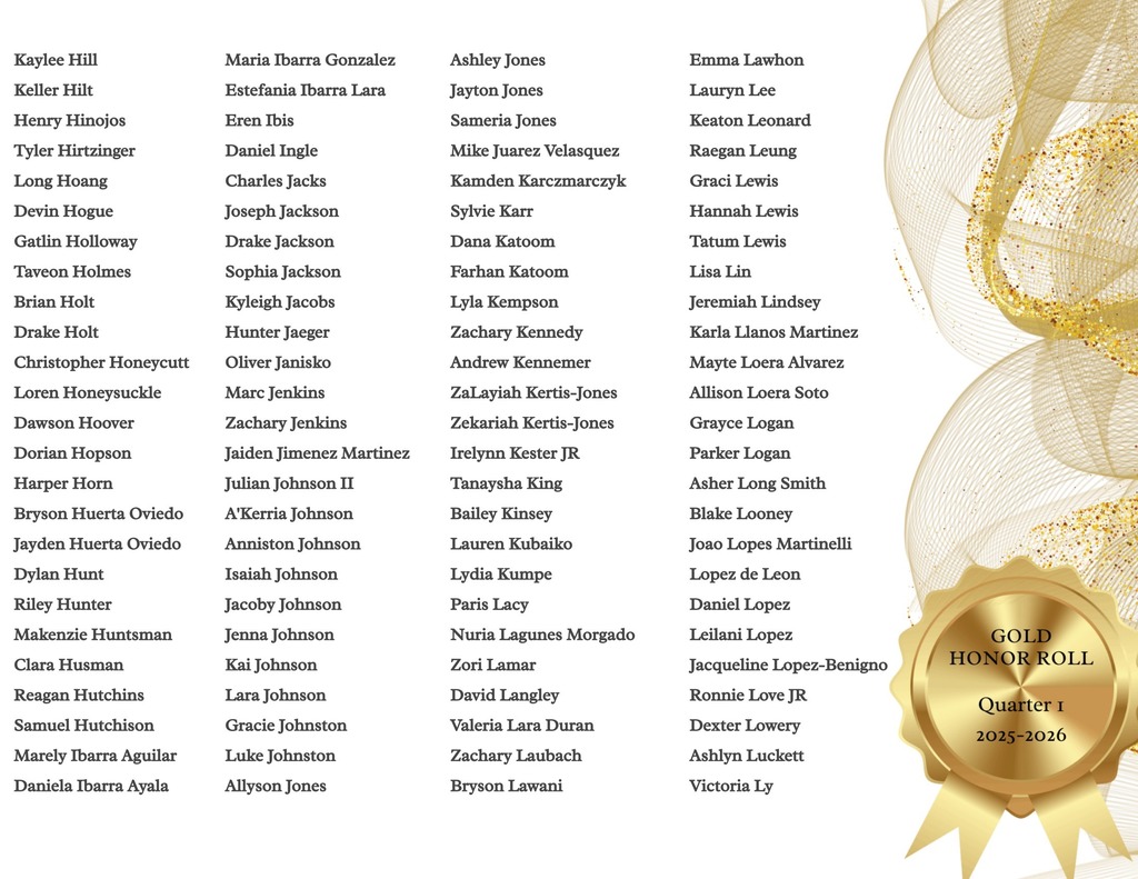 Gold Honor Roll