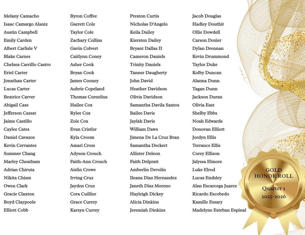 Gold Honor Roll