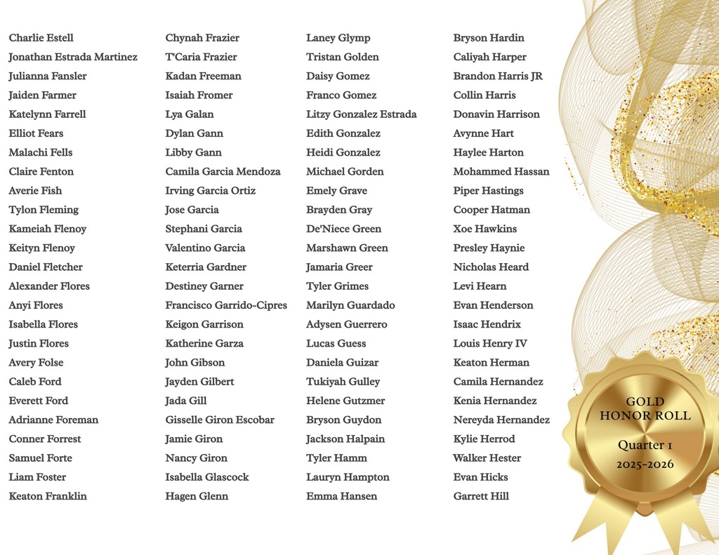 Gold Honor Roll