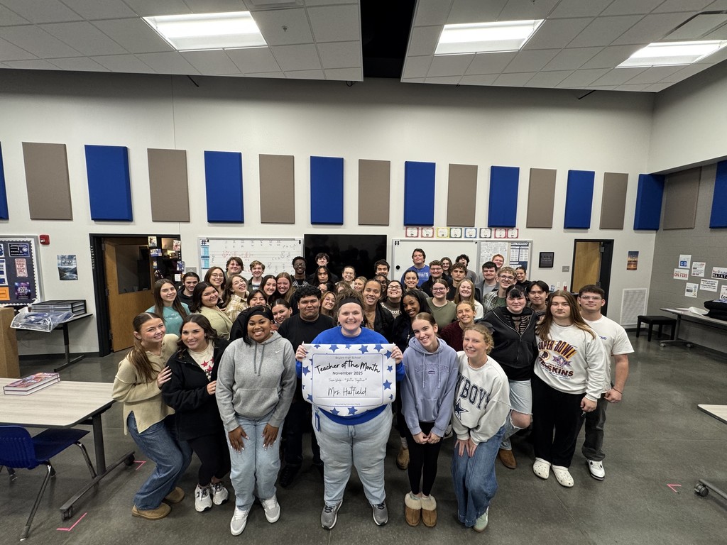 Mrs. Hatfield and students