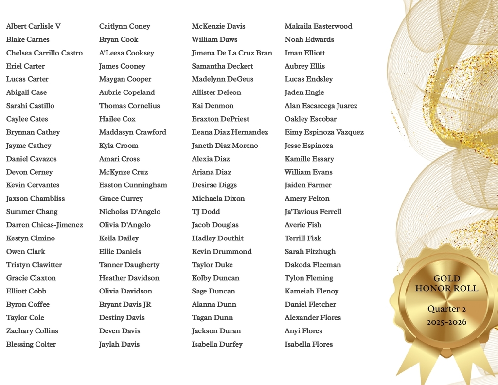 Gold Honor Roll Q2
