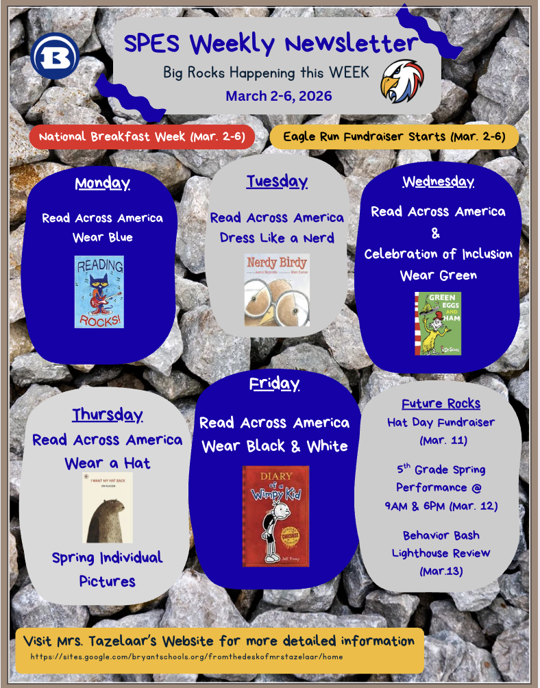 Big Rocks for March 2-6