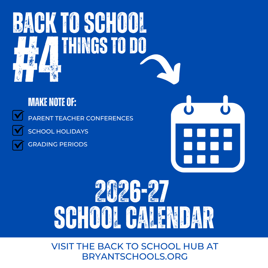 Make note of school calendar
