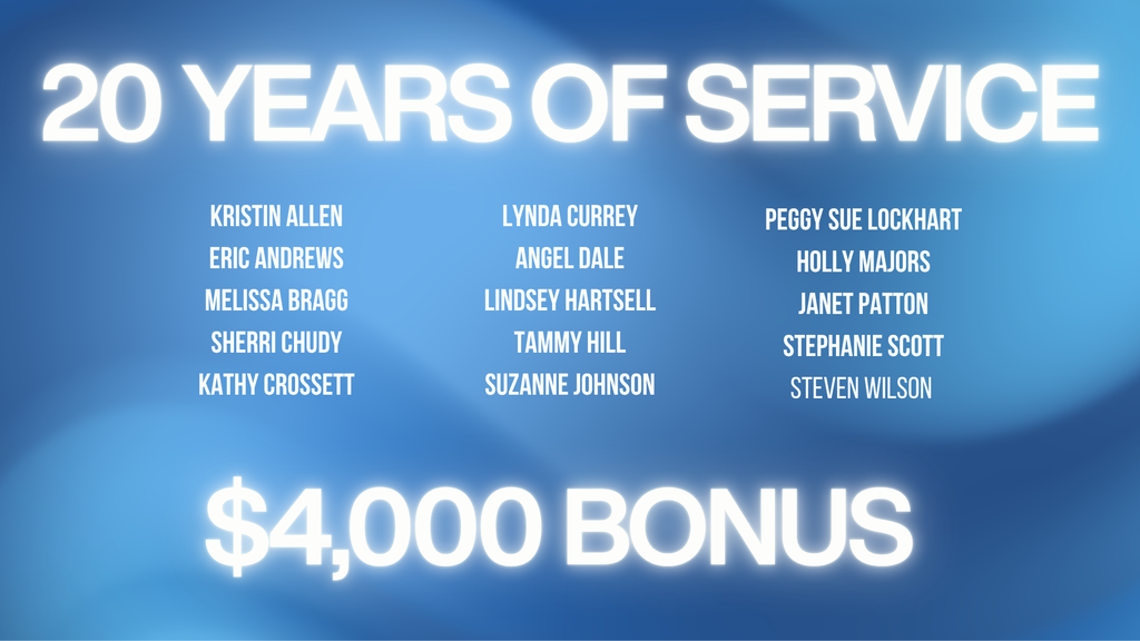 20 year employees