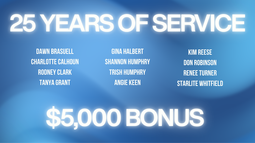25 years of service