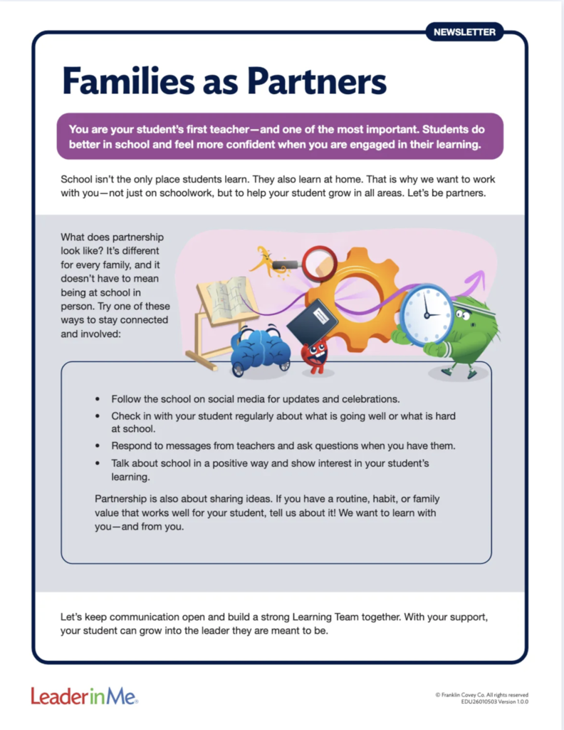 LIM Flyer about Families as Partners