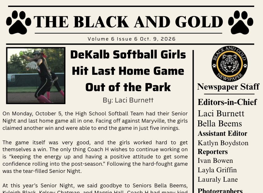 The Black and Gold: October 9, 2026