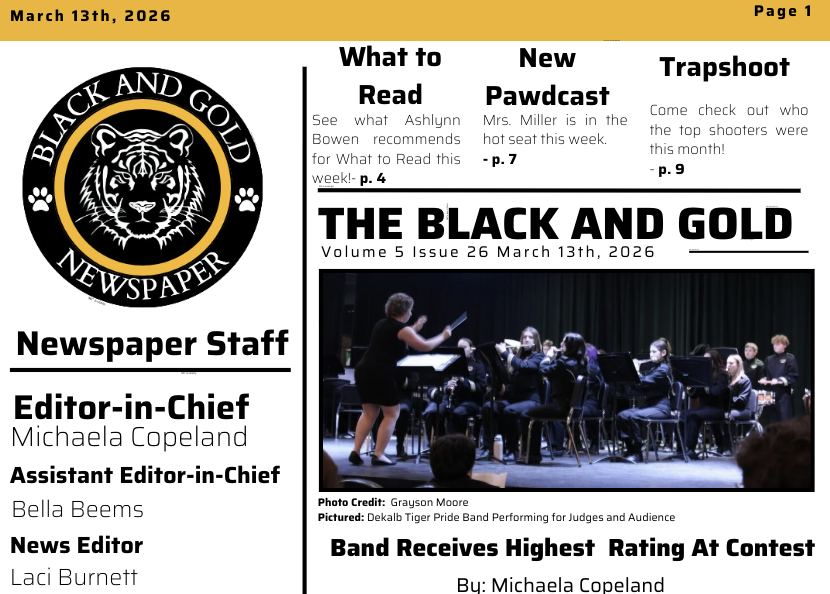 The Black and Gold: March 13, 2026