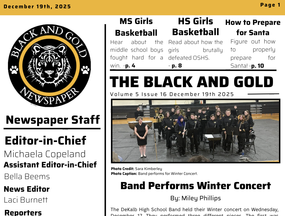 The Black and Gold: December 19, 2025