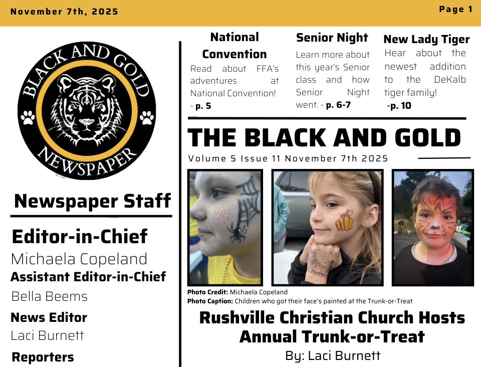 The Black and Gold: November 7, 2025