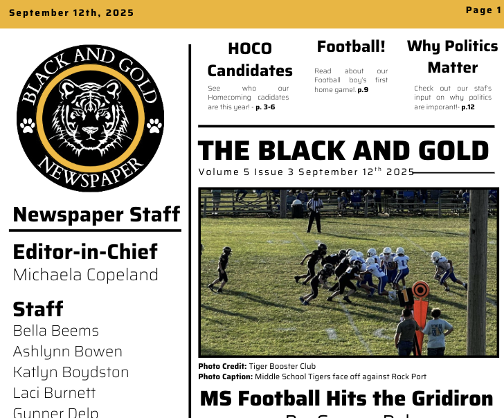 The Black and Gold: September 12,  2025