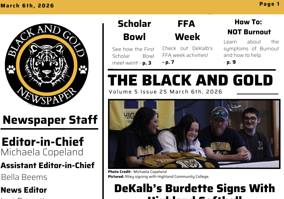 The Black and Gold: March 6, 2026