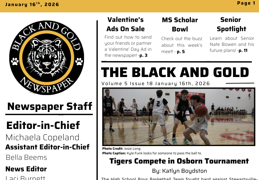 The Black and Gold: January 16, 2026