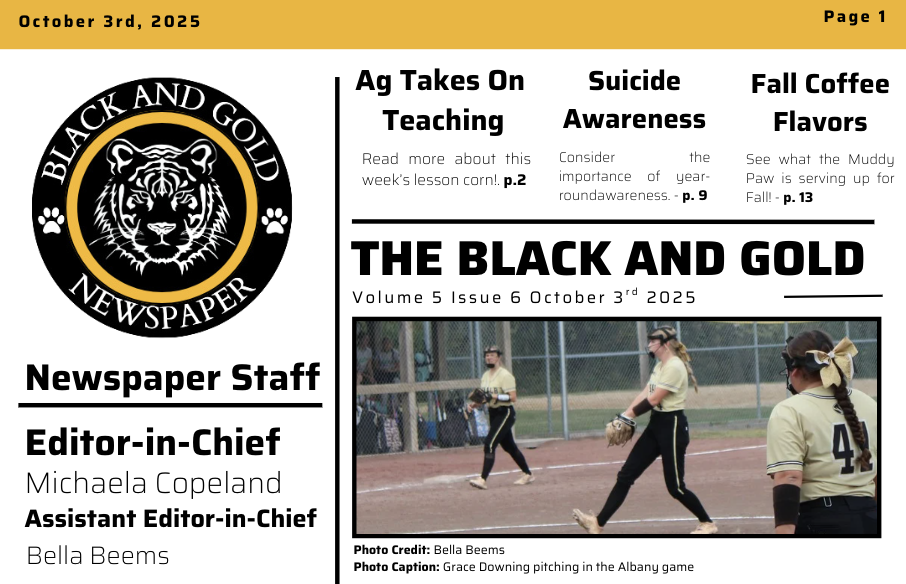 The Black and Gold: October 3, 2025