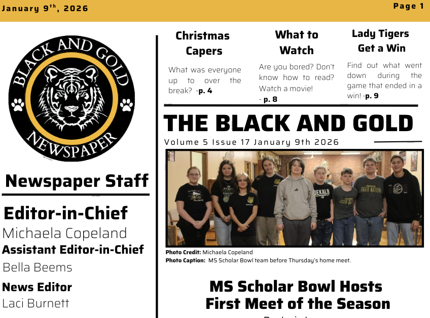 The Black and Gold: January 9, 2025
