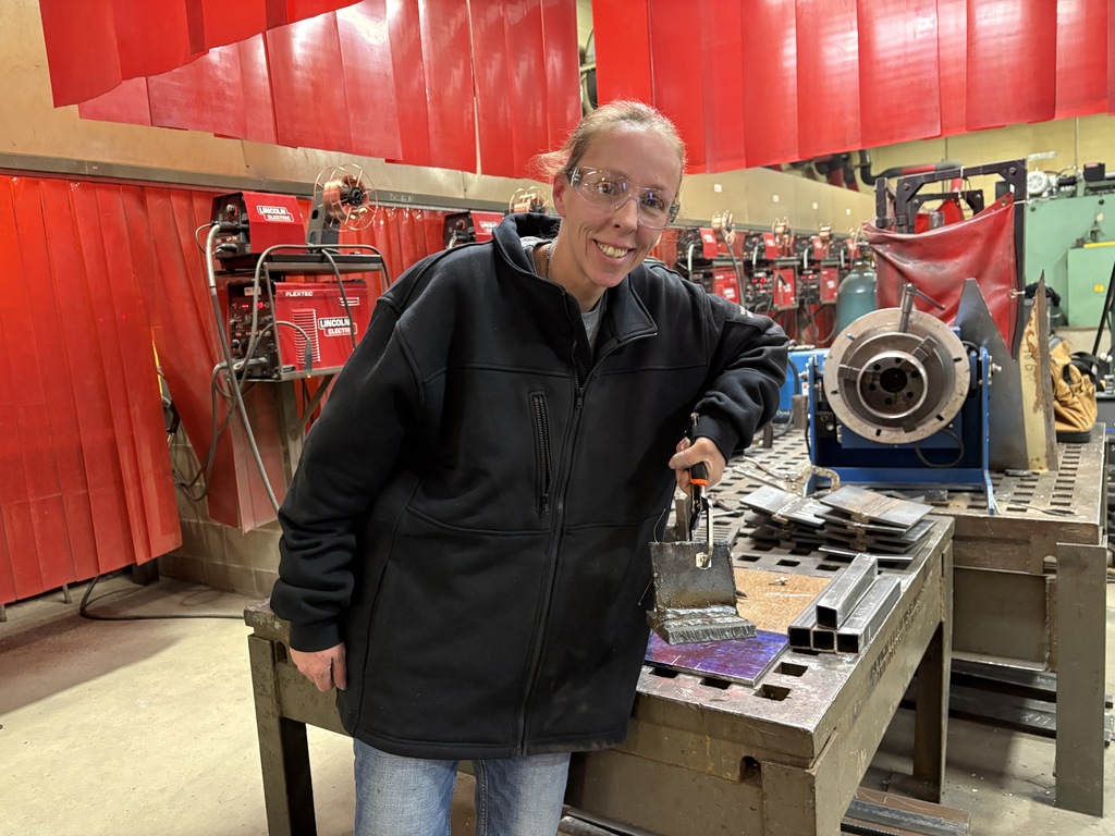 Welding-Short Course students learning TIG welding.