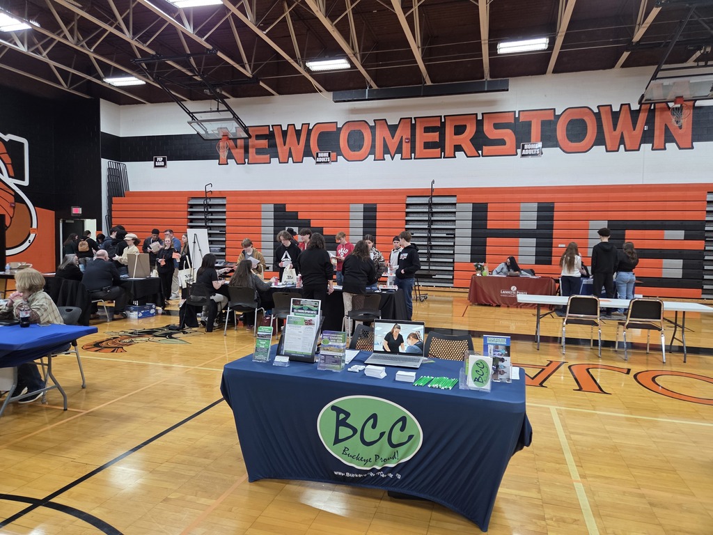 Buckeye is all set up at the Newcomerstown job fair
