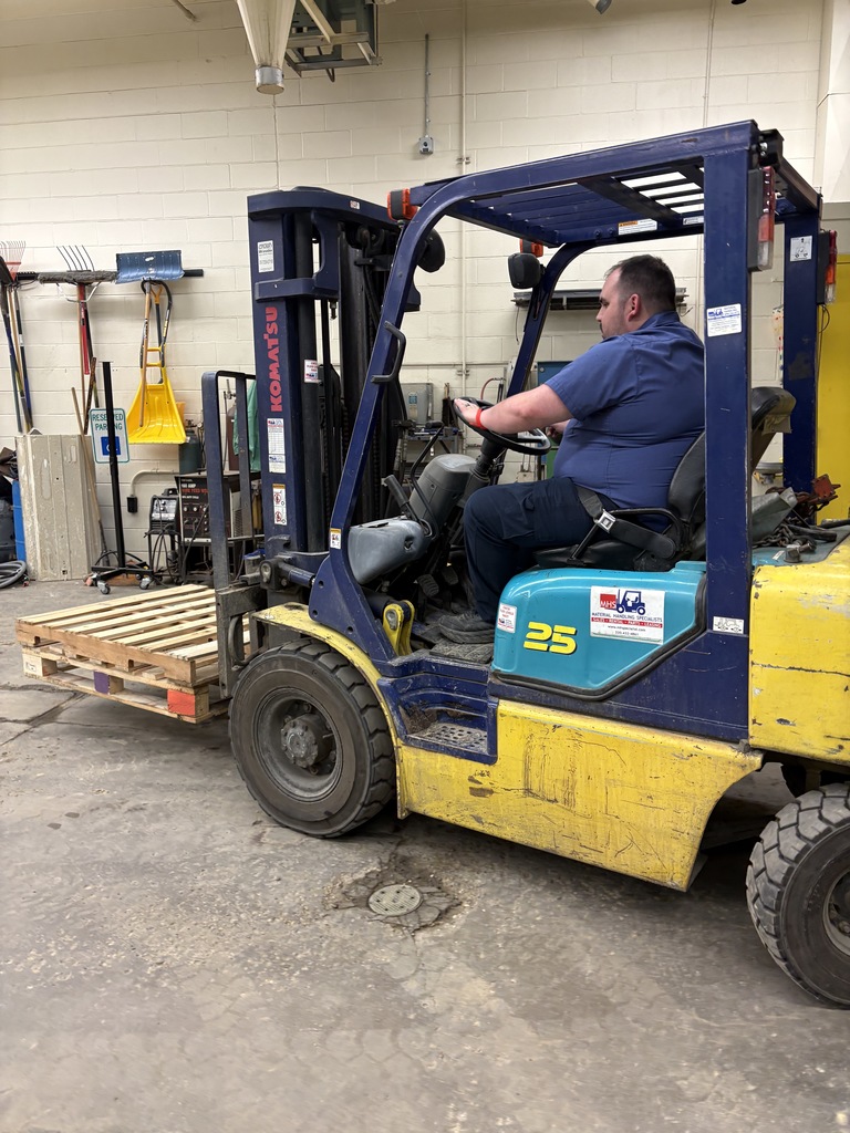 Forklift training class last evening. 