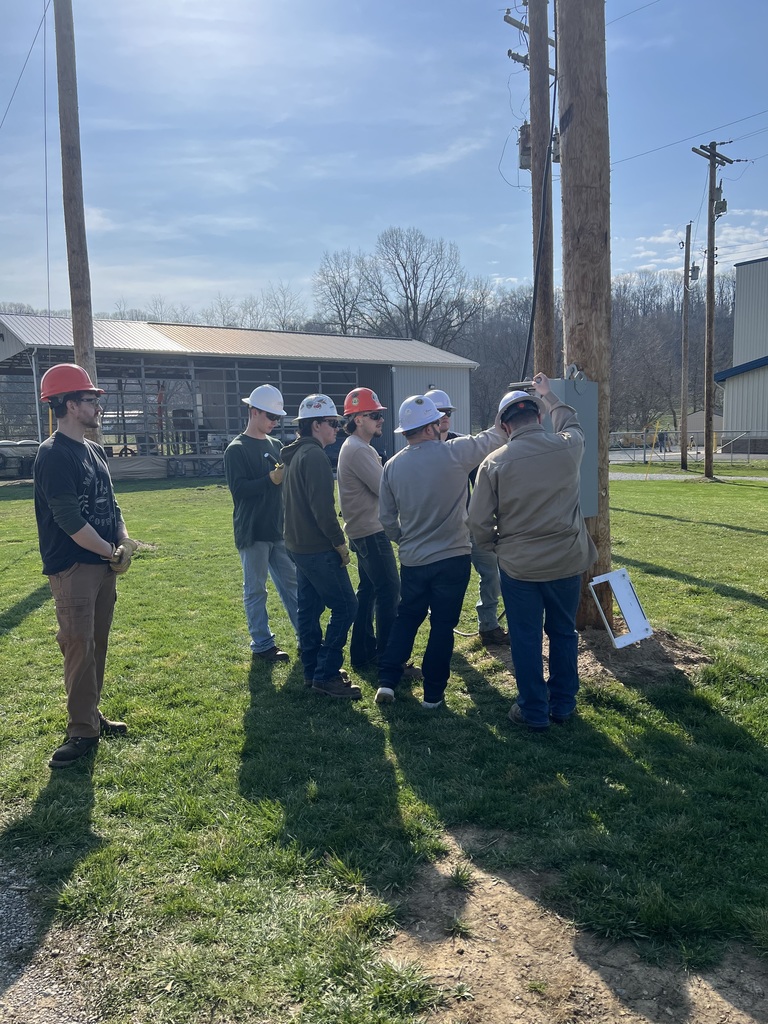 Shout out to American Electric Power for sending a representative out today to work with our Adult Education Utility Lineworker class. We truly appreciate the time they took to provide hands-on training and share their expertise on the equipment.