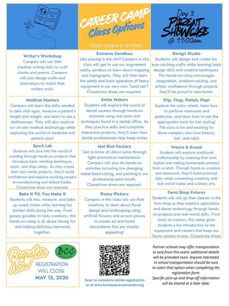 career camp registration 