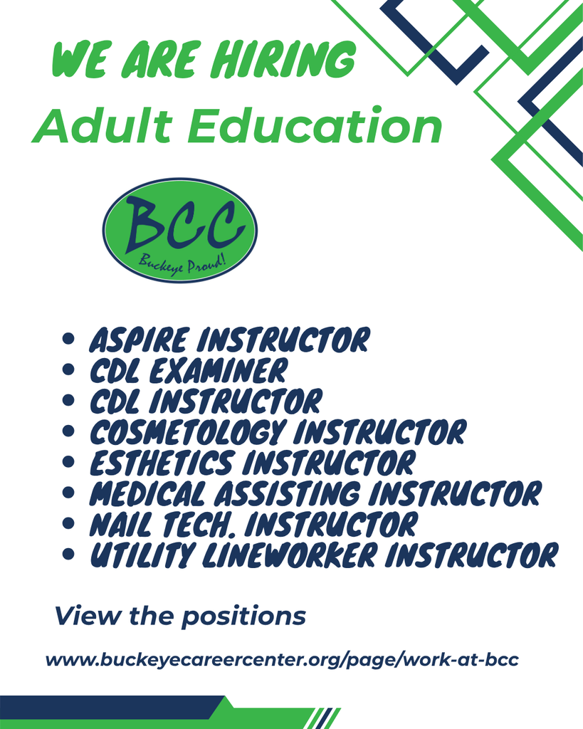 ADULT EDUCATION  HIRING!