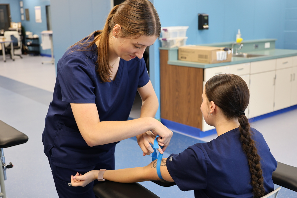 Practicing for phlebotomy 