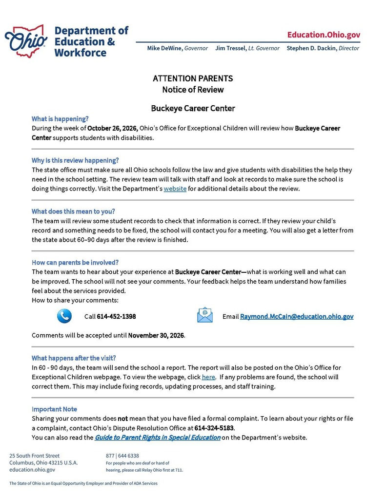 notice of review