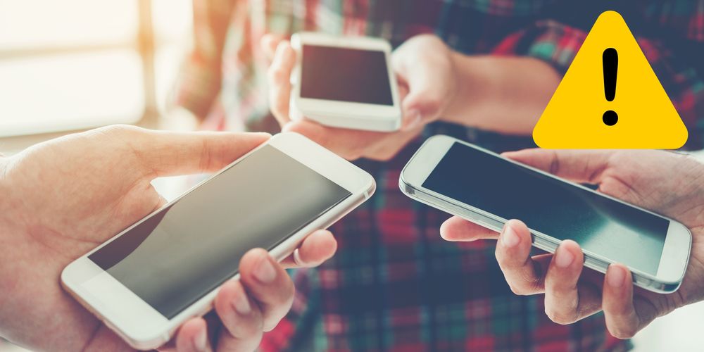 People holding cellphones