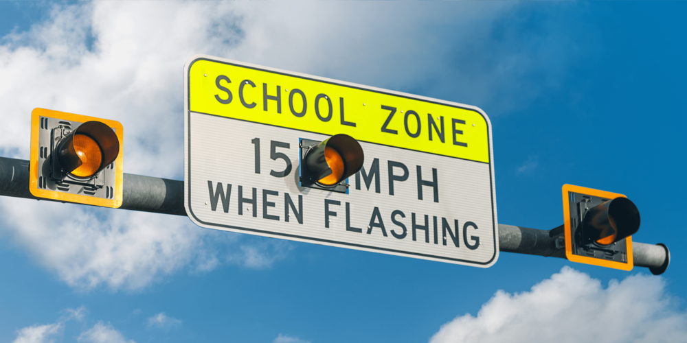 school zone sign