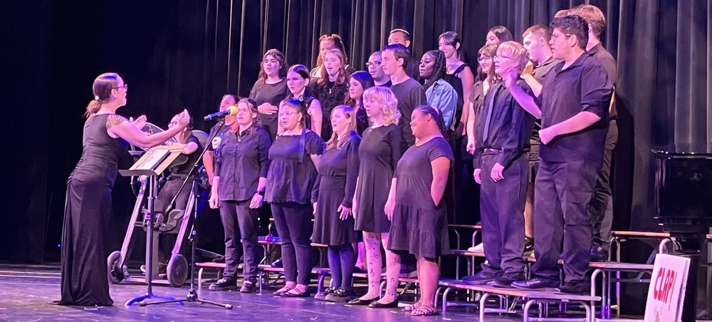 Unified Choir on stage
