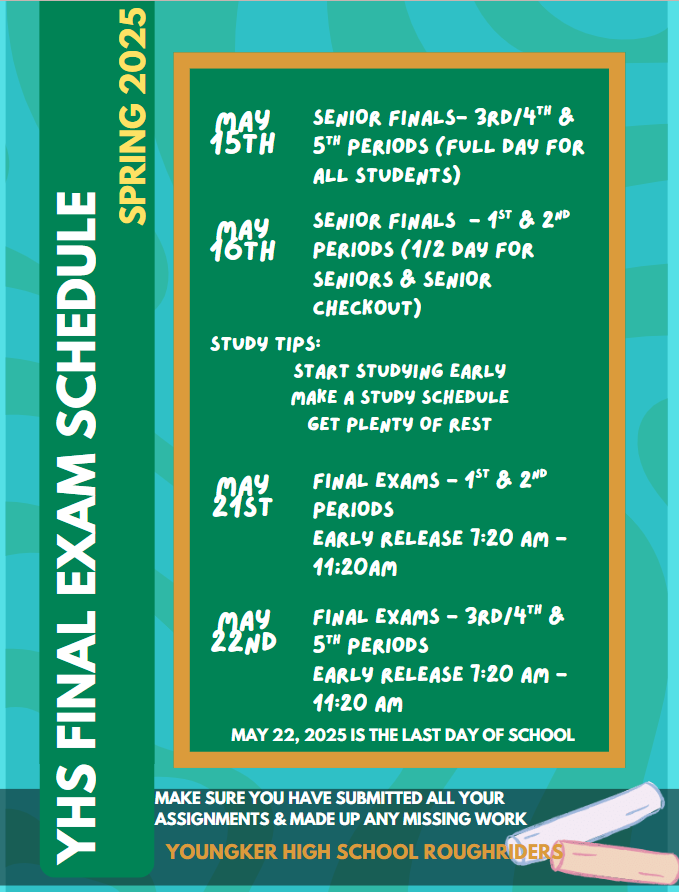 YHS Testing Schedule
