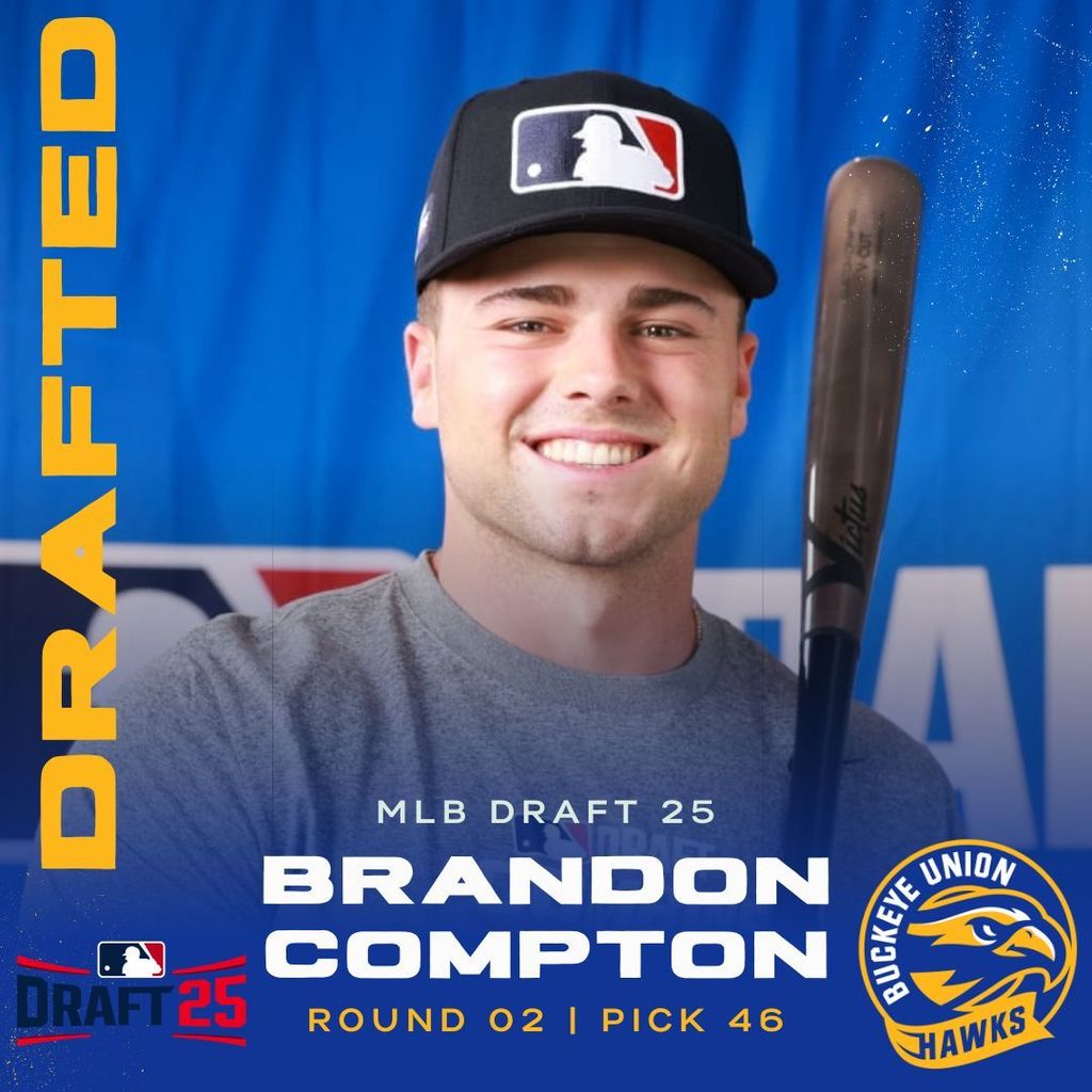 Photo of Brandon Compton posing with a baseball bat.