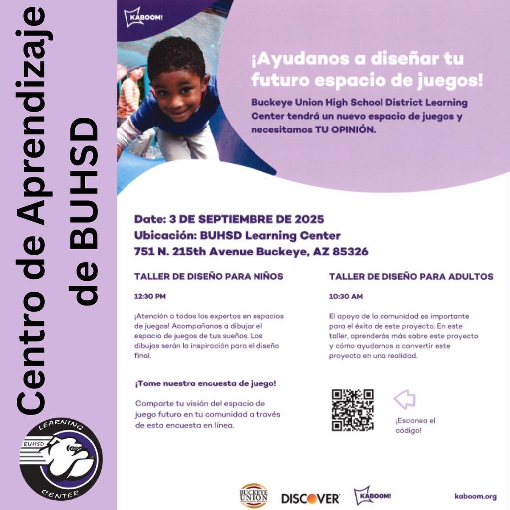 Poster about the BUHSD Learning Center