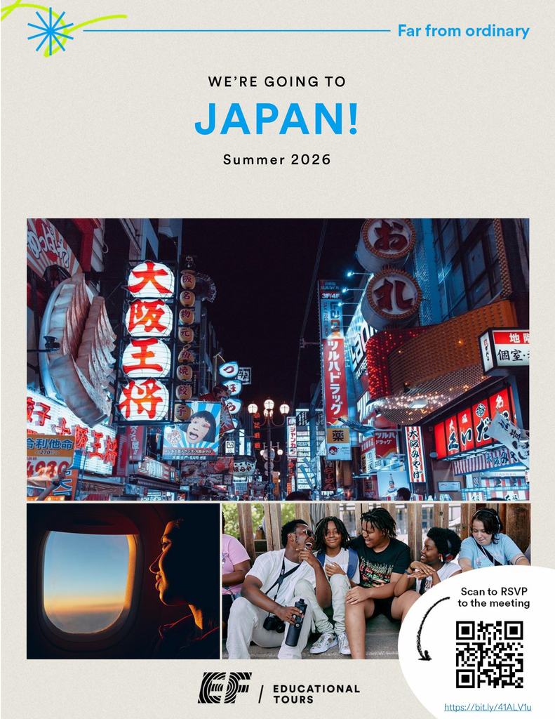 educational tours flyer
