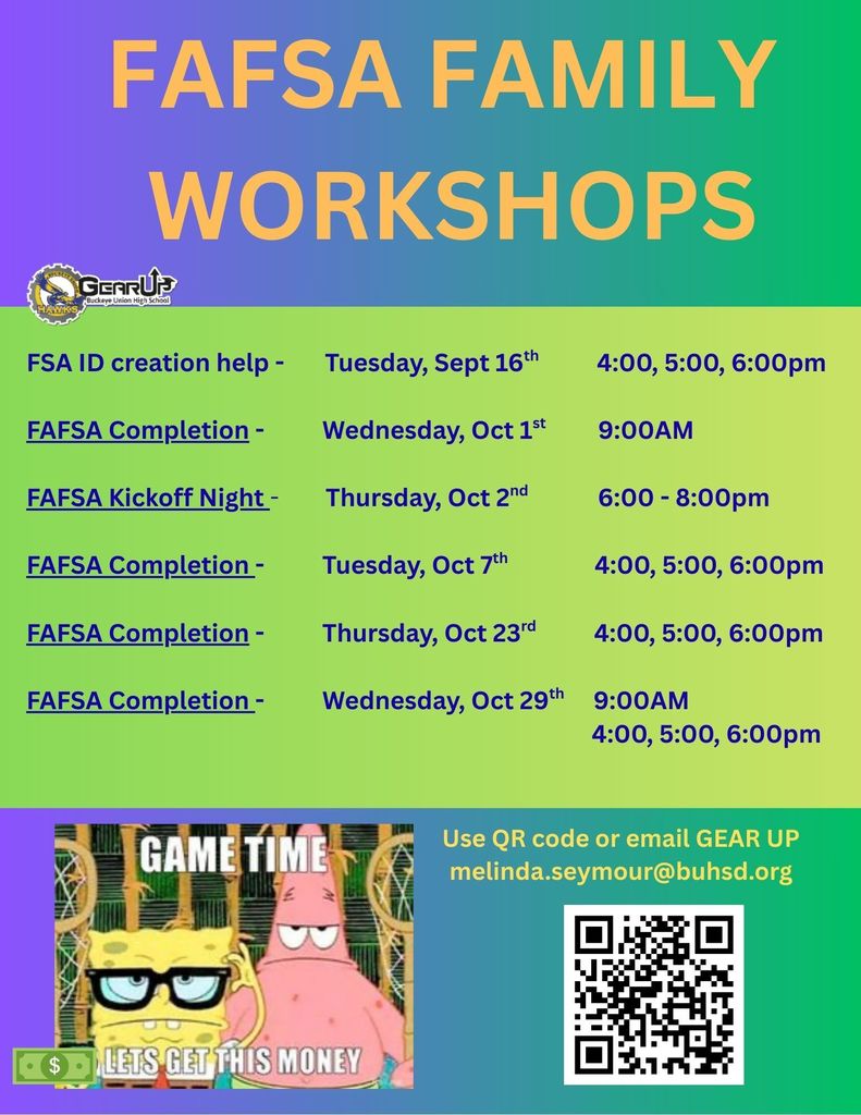 fafsa family workshops flyer