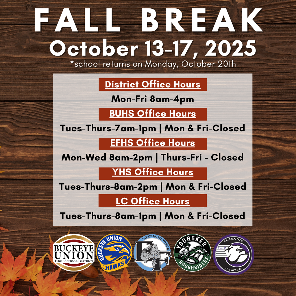 fall break hours flyer