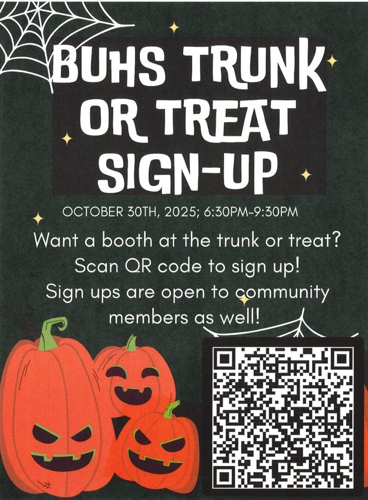 buhs trunk or treat event flyer