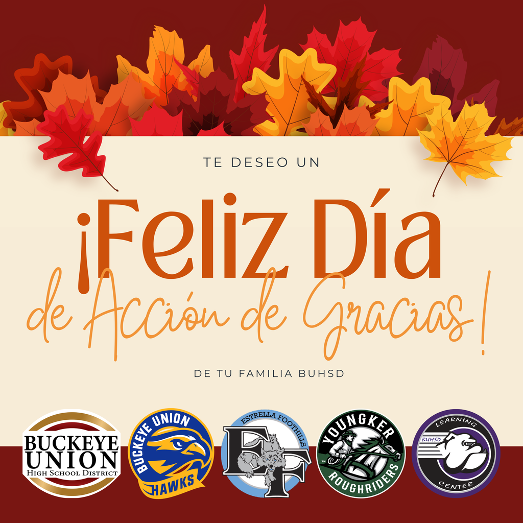Feliz Dia de Accion de Gracias de BUHSD graphico
