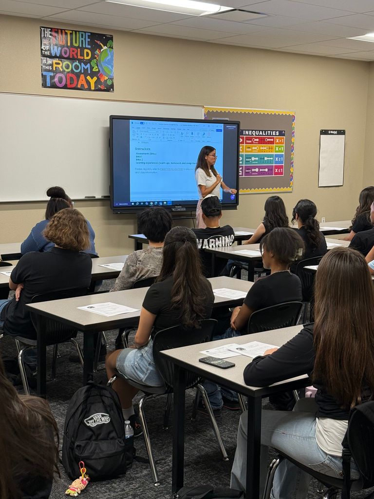 teacher teaching class at youngker