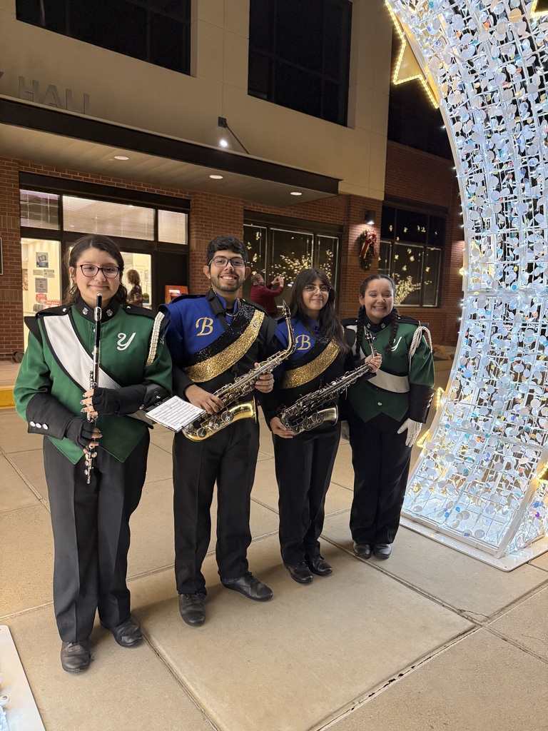 band students playing at city hall