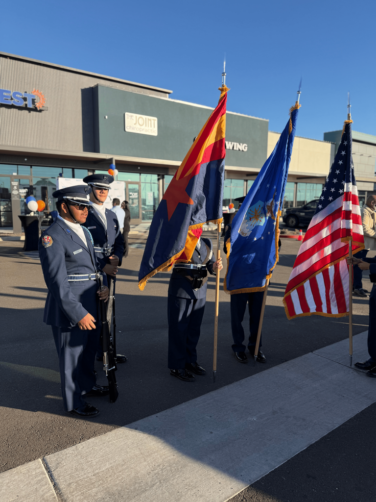 JRTOC students pose for photo at Credit Union West Grand Opening